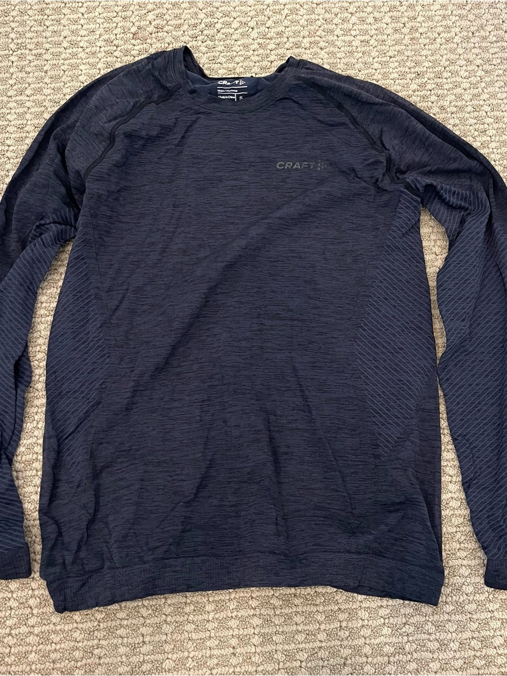 Craft Men's Long-Sleeve Athletic Top in Navy